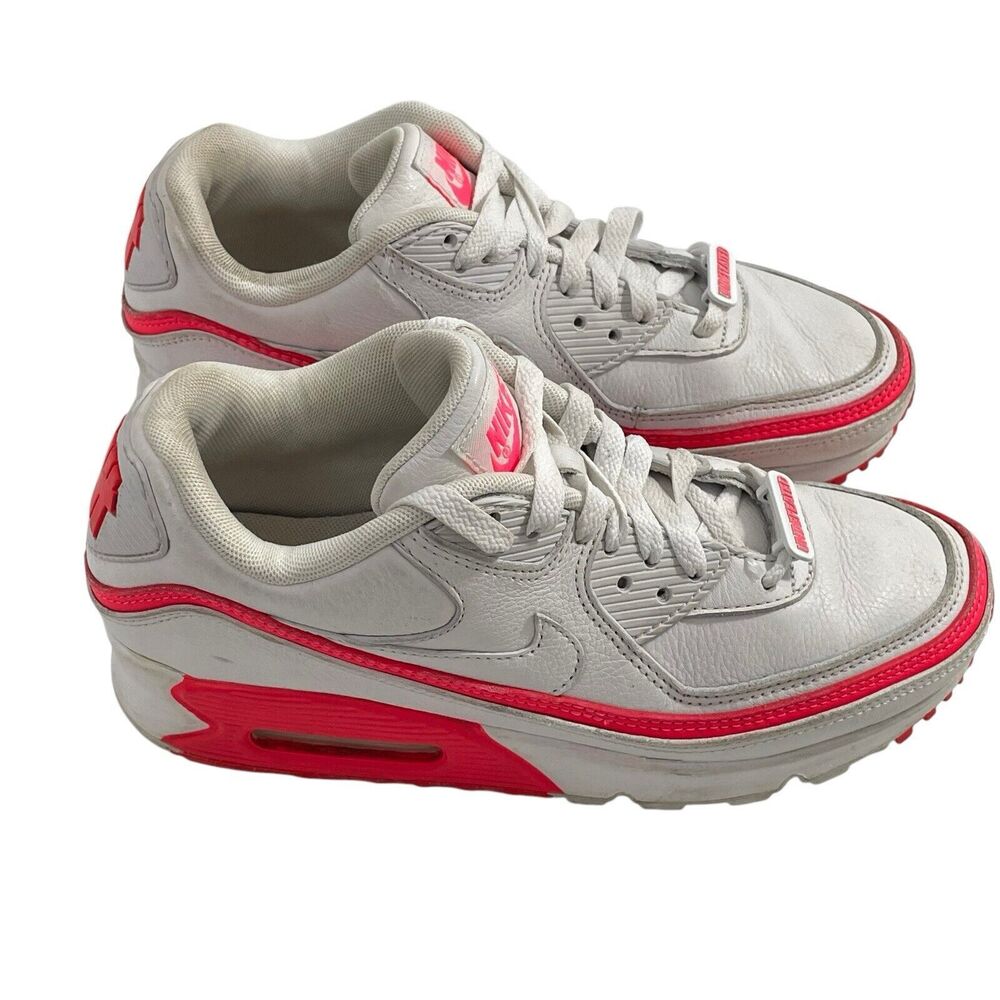 Nike Undefeated x Air Max 90 White Solar Red Men's 6 Women's‎ 7.5